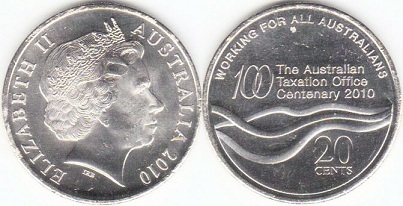 20 cents (100th Anniversary of the Tax Office)