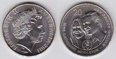 20 cents (Boda Real de William y Catherine)