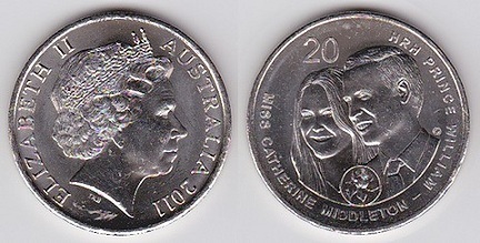 20 cents (William and Catherine's Royal Wedding)