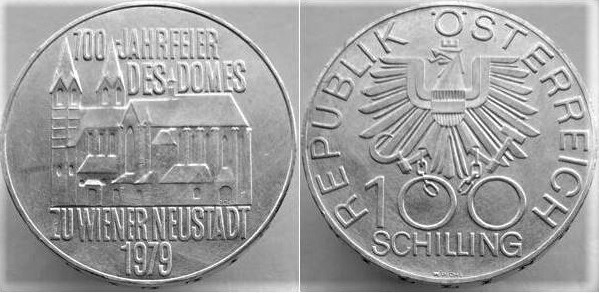 100 schilling (700th Anniversary of Vienna Cathedral)