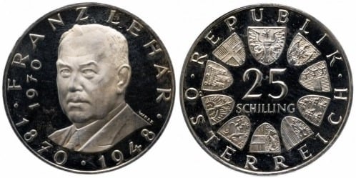 25 schilling (100th Anniversary of the Birth of Franz Lehar)