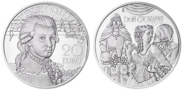 20 euro (260th Anniversary of the Birth of Wolfgang Amadeus Mozart. Don Giovanni)