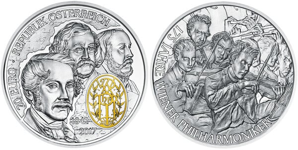 20 euro (175th Anniversary of the Vienna Philharmonic Orchestra)