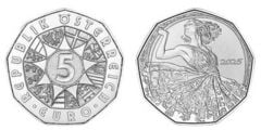 5 euro (140th Anniversary of the birth of dancer and choreographer Grete Wiesenthal)