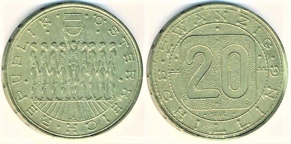 20 schilling (Nine provinces of Österreich)