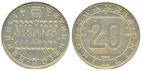 20 schilling (Nine provinces of Österreich)