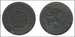 25 centimes (Alberto I - Belgique-België)
