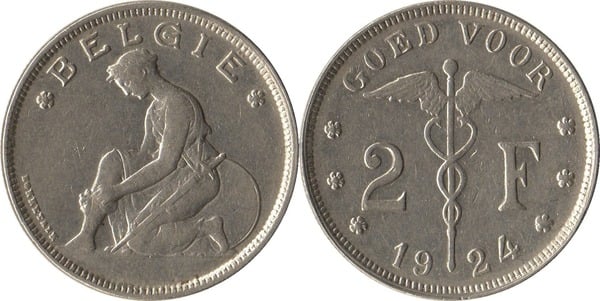 2 francs (Albert I - België)