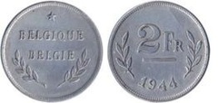 2 francs (Leopoldo III -  Belgique-België)