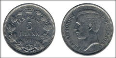 5 francs (Alberto I der belgen)