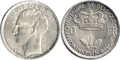 20 francs (Leopoldo III - Belgique-België)
