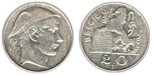 20 francs (Leopold III - België)