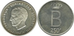 250 francs (Bodas de Plata de Balduino I der belgen)