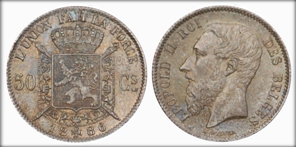 50 centimes (Leopold II des belges)