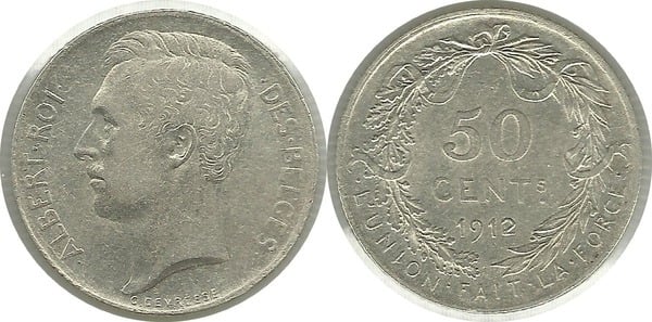 50 centimes (Albert I des belges)