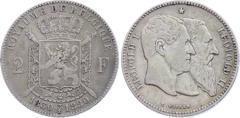 2 francs (50 Años del Reinado Belga 1830-1880)