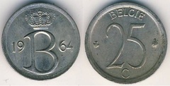 25 centimes (Balduino I - België)