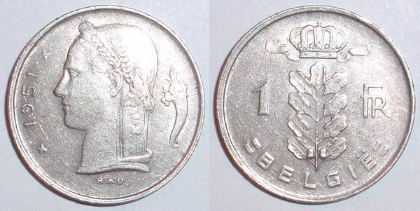 1 franc (Baldwin I - Belgium)