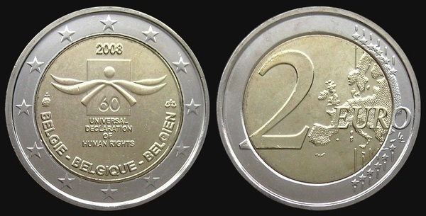 2 euro (60th Anniversary of the Universal Declaration of Human Rights)