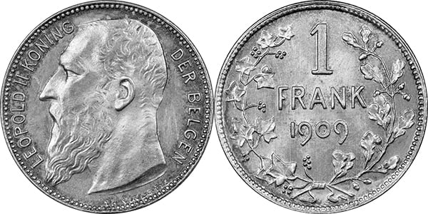 1 frank (Leopold II -der belgen)