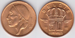 50 centimes (Balduino I - België)
