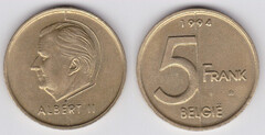 5 francs (Alberto II - België)