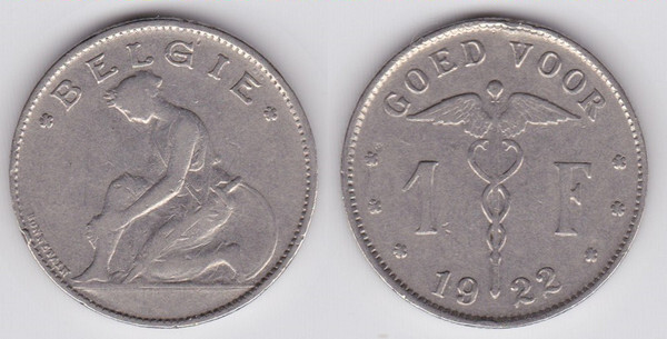 1 franc (Albert I - België)