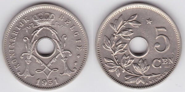 5 centimes (Albert I - België)