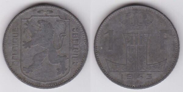 1 franc (Leopold III - Belgique-België)