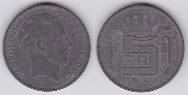 5 francs (Leopold III - des belges)