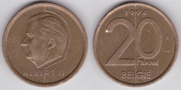 20 francs (Albert II - België)