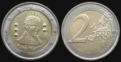 2 euro (200 Aniversario del Nacimiento de Louis Braille)