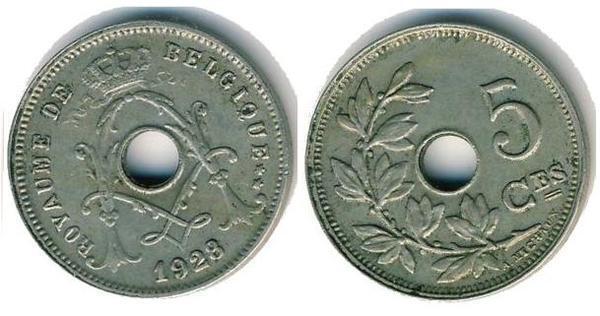 5 centimes (Albert I - Belgium)