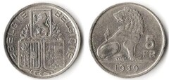 5 francs (Leopoldo III - België-Belgique)