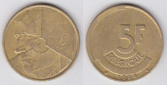 5 francs (Balduino I - Belgique)
