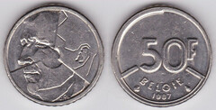 50 francs (Balduino I - België)