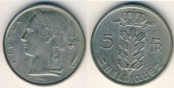 5 francs (Baldwin I - Belgium)