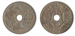 25 centimes (Leopoldo II - Belgique)