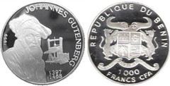 1.000 francs CFA (Johannes Gutenberg)