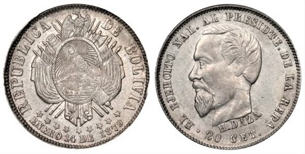 20 centavos (President H. Daza)