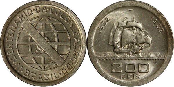 200 réis (400th Anniversary of Colonization - Vincentian)