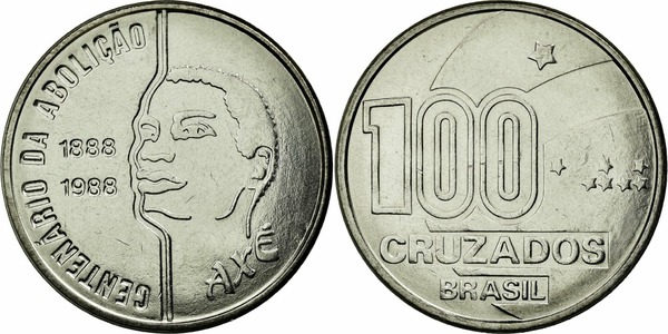 100 cruzados (Centenary of the Abolition of Man-Slavery)