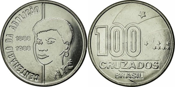 100 cruzados (100th Anniversary of the Abolition of Slavery-Women)