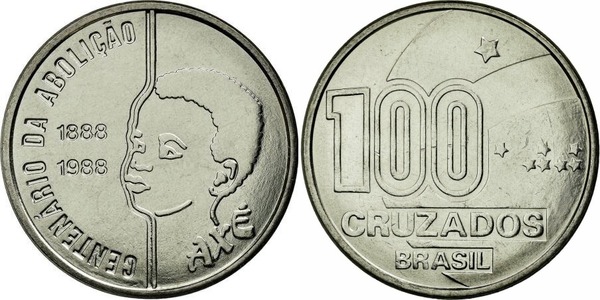 100 cruzados (100th Anniversary of the Abolition of Slavery-Child Slavery)