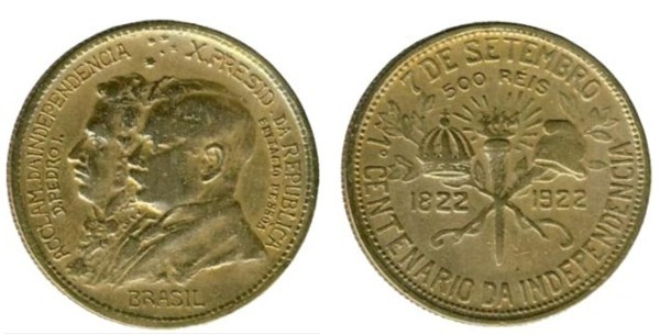 500 réis (100th Anniversary of Brazilian Independence)