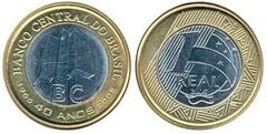 1 real (40th Anniversary of the Central Bank of Brazil)