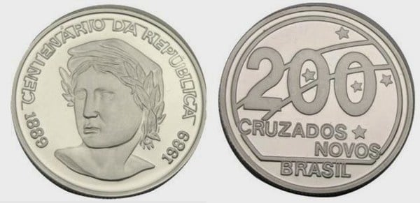 200 cruzados nuevos (Centennial of the Republic)