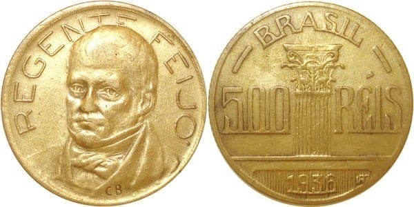 500 réis (Regent Feijó)