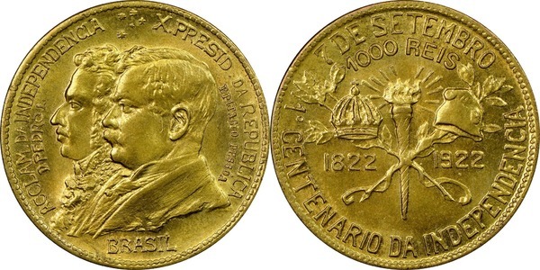 1.000 réis (100th Anniversary of Brazilian Independence)