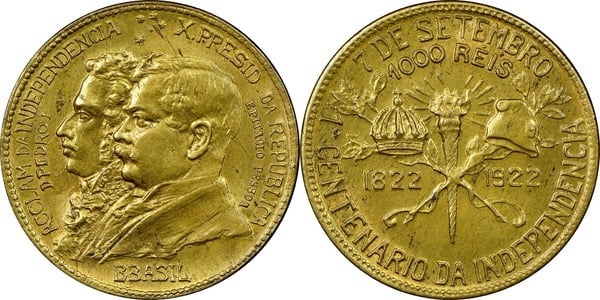 1.000 réis (100th Anniversary of Brazilian Independence)